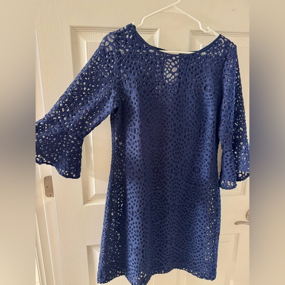 Lilly Pulitzer Navy Crochet Dress - Medium - Picture 2 of 3